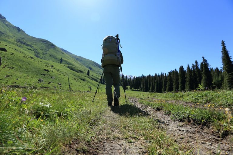 Trekking on high altitude trails